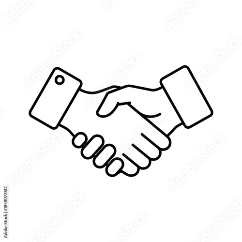 Business handshake icon, agreement, partnership, teamwork, success, collaboration, deal, handshake