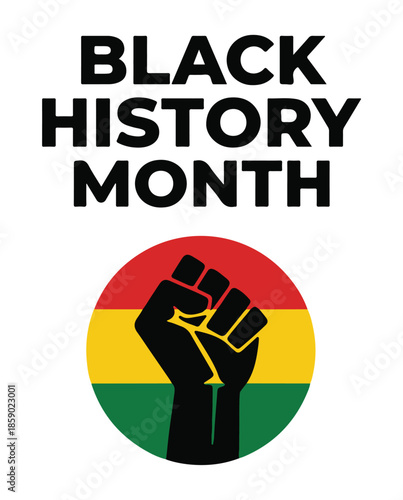 Black History Month Celebration with Raised Fist
