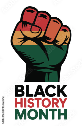 Black History Month Fist Raised in Solidarity