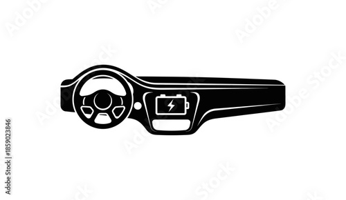 Elegance ballet dancer silhouette. Contemporary dance pose icon.