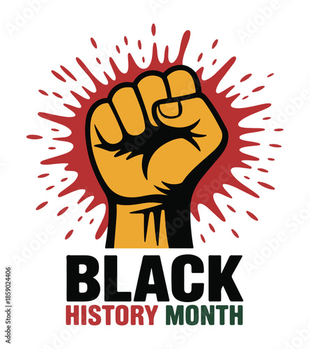 Black Fist Raised in Solidarity for Black History Month