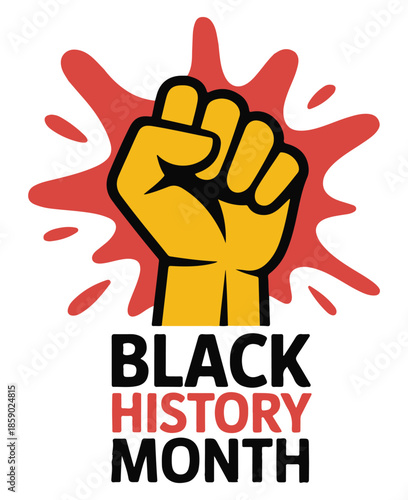 Black History Month Raised Fist Symbol