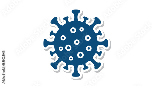 Blue Coronavirus Icon