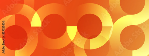 Abstract pattern of overlapping orange and yellow circles, suitable for backgrounds, designs, textiles, and digital artwork projects. Vibrant and eyecatching