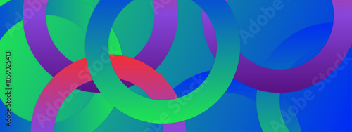 Abstract background with overlapping gradient circles in various colors for design projects, web graphics, posters, and digital art creations