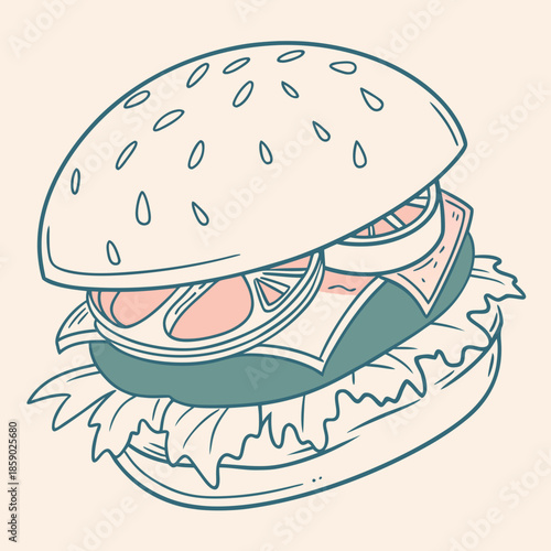 fast food hamburger