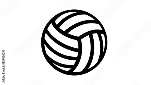 Volleyball ball icon vector. Sport equipment symbol isolated on white background.