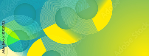 Overlapping circular shapes with lines and blended colors