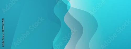 Turquoise gradient with overlapping abstract wave shapes