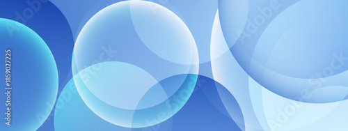 Abstract image of light blue translucent overlapping circles