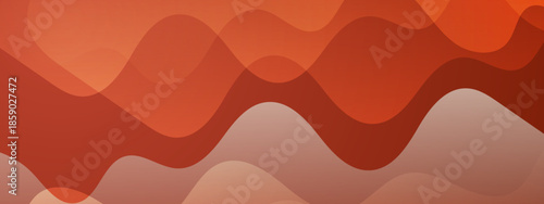 Showcases a dynamic wave pattern in varied shades of orange