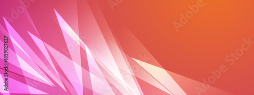 Pink and orange hues with a sharp geometric pattern
