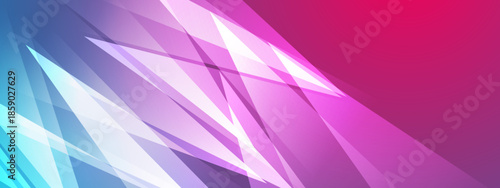 Abstract geometric shapes with a gradient from blue to pink