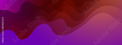 Wavy abstract background with shades of red purple