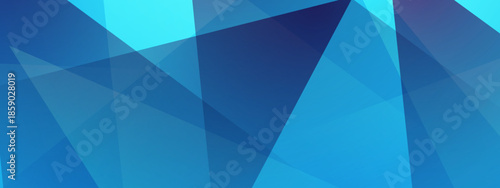 Abstract geometric design with overlapping blue colored triangles