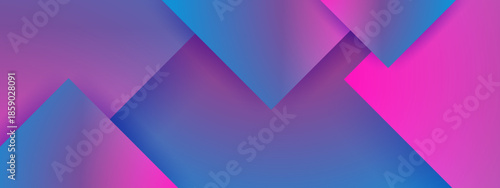 Abstract design with sharp blue and pink geometric shapes