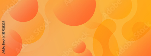 Background of abstract shapes in varying orange hues