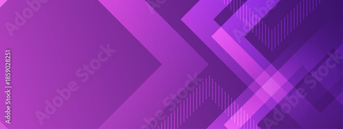 Gradient purple background with geometric shapes and lines