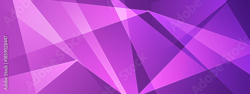 Displays layered angular shapes in shades of purple