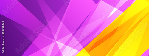 Presents an abstract design with purple pink yellow and orange colors