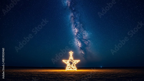 A serene string of lights hanging in a dark room with a blurred background and soft illumination