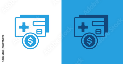 Payment Flat, with light and dark background