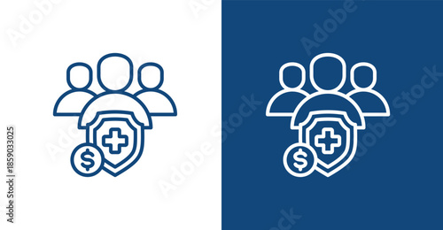 Health Insurance Outline, with light and dark background