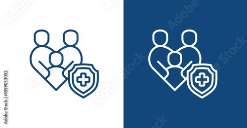 Family Insurance Outline, with light and dark background
