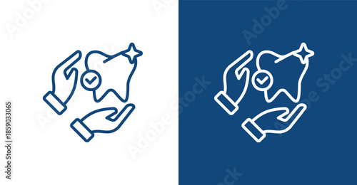 Dental Care Outline, with light and dark background