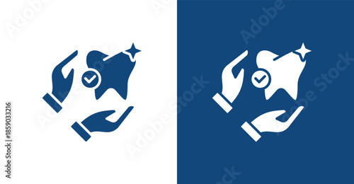 Dental Care Glyph, with light and dark background