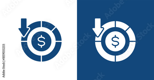 Reduce Cost Glyph, with light and dark background