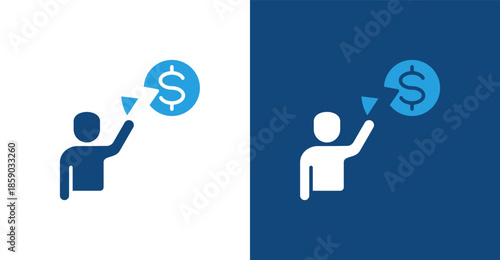 Deductible Glyph Duotone, with light and dark background