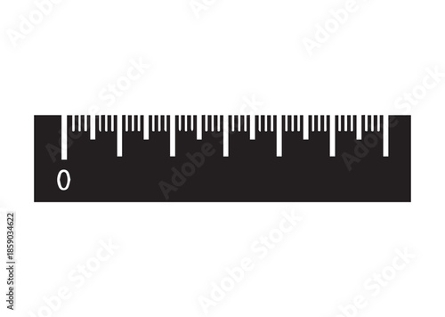 Ruler icon, Ruler silhouette vector