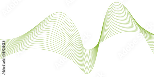 Abstract apple green background with curve line design nature graphic color