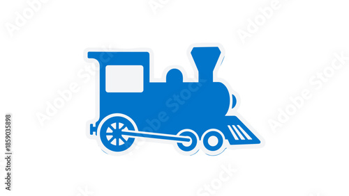 Blue train icon