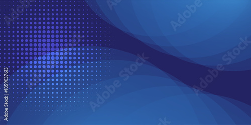 Blue Abstract Gradient Background With Dots and Circular Patterns for Modern Digital Design.vector illustration eps10