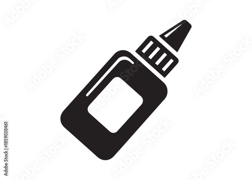 Glue bottle icon, Glue bottle silhouette vector