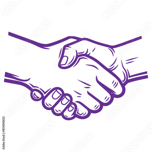 Handshake illustration symbolizing partnership and agreement in business and collaboration