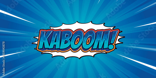 Vibrant comic book style explosion effect with bold colorful text