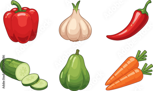 Fresh Vegetables Illustration for Healthy Meals