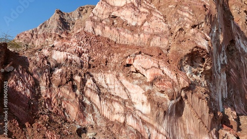 Salt Range Kalabagh mountains revealing vibrant crystalline salt geology formations