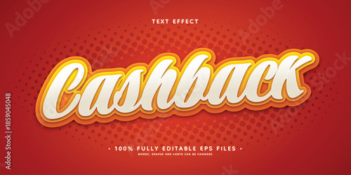 Cashback offer with glowing text on red background