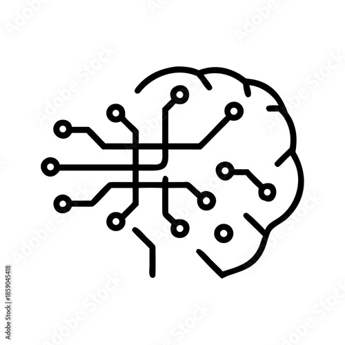 Illustration of a brain with neural networks