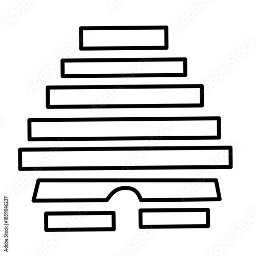 Bee honey vector icon