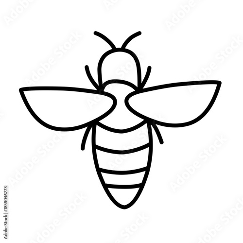 Bee honey vector icon