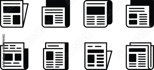 Collection of Newspaper in Black and White