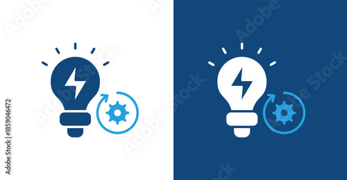 Innovation Glyph Duotone, with light and dark background