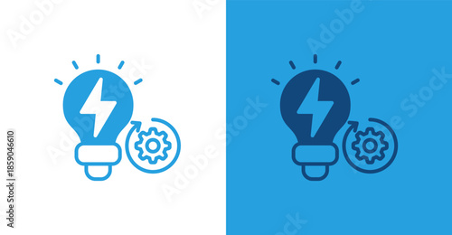 Innovation Flat, with light and dark background