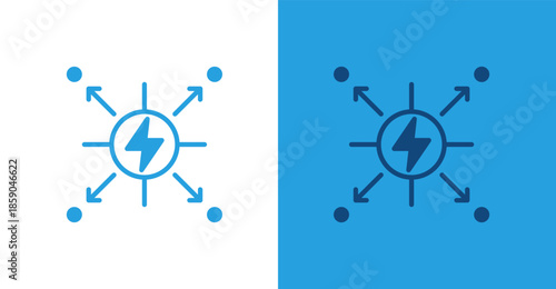 Decentralized Flat, with light and dark background