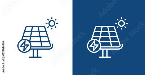 Solar Energy Outline, with light and dark background